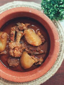 Mutton curry with raw papaya By MyCurryStories