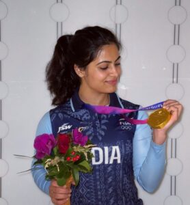 The picture has been taken from  Manu Bhaker  X account 