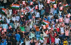 Fans supporting India. 