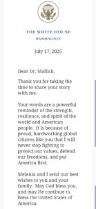 White House has send a mail to Priyanka Mallick 